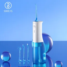 تبييض SOOCAS W3 PRO RURRIGATOR WATER FLOSSER 4 TYPE MUSSEDENT MOUSTENT CLEANER TYPEC قابلة لإعادة الشحن 7MODES خزان المياه