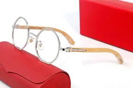 Óculos de sol feminino designer de moda oversized óculos redondos forma simples armação de PC templos escultura oca de madeira óculos masculinos e femininos lunettes luxe femme