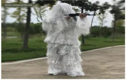 Children Adults Ghillie Suit White Hidden Secretive Camouflage Sets Jungle Snow Clothes CS Hunting Woodland Equipment4177321