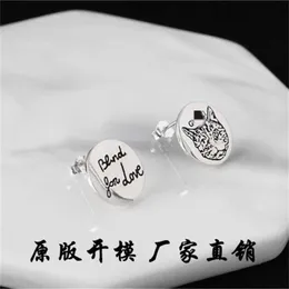 designer de jóias pulseira colar anel gatinho cabeça brincos bllndb amor para homens mulheres par de brincos de alta qualidade