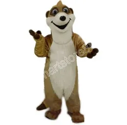 Meerkat Mongose ​​Maskot Kostüm Karnaval Unisex Yetişkinler Kıyafet Yetişkinler Boyut Noel Doğum Günü Partisi Açık Giyin Kostüm Sahne