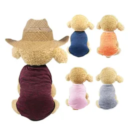 Dog Apparel Solid Color Vest Clothes For Small Dogs Summer T Shirt Cute Puppy Yorkshire Terrier Pet Vt0055 Drop Delivery Home Garden Dh0Pw