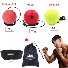 Stansbollar Boxning Reflex Ball Set 3 Svårighetsnivå Boxbollar med justerbart pannband för stanshastighetsreaktion Agility Training 230530