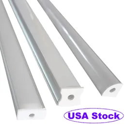 3.3ft/1M Silver LED-kanal Milky White LED-ljusdiffusor Grunt Design Super Wide Aluminium LED-spår Extrudering Vattentät LED-remsa, U-formkanal Crestech168