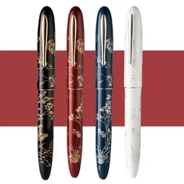 Фонтановые ручки Hongdian N23 Fountain Pen Rabbit Year Limited High End Student Business Office поставляет золотые резьбы писать подарки Ручки 230530