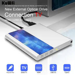Drives KuWFi Brand New External DVD Drive Support Connecting TV Remote Control with USB 3.0 and Type C interface