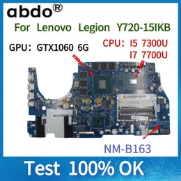 Moderkort DY510 / DY511 NMB163.For Lenovo Y72015IKB Notebook Motherboard. CPU i5 / 7300U / i7 7700HQ. GPU GTX1060M 6GB .100% testarbete