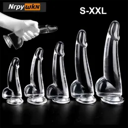 Big Realistic Dildos Beginners Clear Dildo with Suction Cup Soft Jelly Butt Plug Adult Sex Toys for Women Men spot Play 70% Off Factory sales