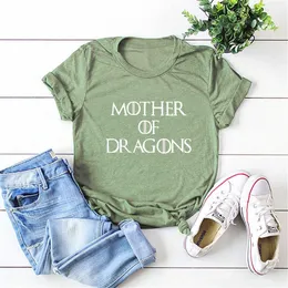 T-Shirts MUTTER DER DRACHEN Brief Drucken T-shirt Frauen Nette Grafik T-shirts Oneck Kurzarm Casual T-shirt Harajuku Sommer Weibliche T-shirts