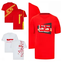 2023 YENİ F1 Formula One Takım Üniforma Kırmızı Erkek Kısa Kollu T-Shirt Leisure Sports Racing Suit Plus Boyut Özelleştirme