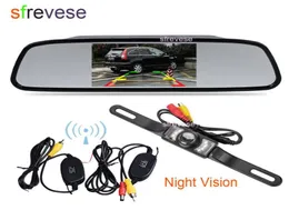 43quot Car TFT LCD Mirror Monitor Wireless Reverse Car IR Rear View Backup Camera Kit 5083994