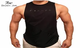 Men039s Tank Tops Gym Stringer Clothing Bodybuilding Tank Top Men Fitness Singlet Sleeveless Shirt Solid Cotton Muscle Vest Und8346700