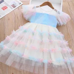 Mädchen Kleider Mädchen Prinzessin Kleid 2023 Sommer Neue Regenbogen Mädchen Mode Kuchen Flauschigen Rock Kinder Kleid Party Kleid für Kinder mädchen AA230531