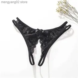 Briefs Panties Large Size Lace Transparent Panties Sexy Lingerie Open Crotch Sex Thongs Women's Erotic Underwear Sexy Perspective Panties M-XL T23601