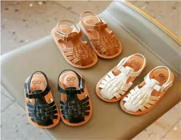 2022 New Vintange Weave Solid Girl039s Sandals Closed Toe Sandals for Girl Kids Baby Flat Girls Sandals Summer Kids Shoes8184577