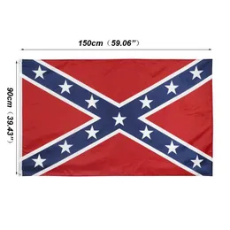 Banner Flags 90X150Cm Civil War Rebel Two Sides Penetration Flag Confederate Polyester National Banners Customizable Vt1420 Drop Del Dhley