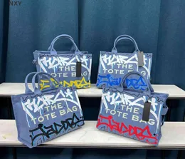 Evening Bags Designer Tote Bag Fashion Graffiti Canvas Handbags Women Large Capacity Shoulder Casual Portable Crossbody Bags Walle5618490