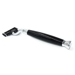 블레이드 Irazor Classic Men 's Manual Shaving Razor 제모 면도기 검은 에나멜 손잡이 3 레이어 블레이드