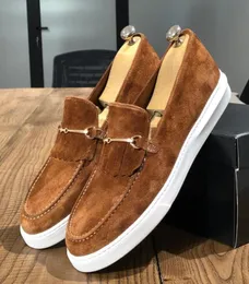 Loafers Men Shoes Faux Suede Solid Color Classic Moccasin Man Business Casual Outdoor Skirt Tassel Fashion Casual Shoes CP0952921207