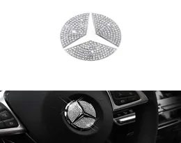 Steering Wheel Bling Crystal Emblem Shiny Accessory Interior Decal Sticker for Mercedes Benz All Car A B C E GLC CLA GLE GLK GLS3088079