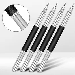 Markörer 4st Tungsten Carbide Tip Scriber Marking Etsing Pen Tip Steel Scriber Marker Double Metal Wood Carving Scribing Marker Tools