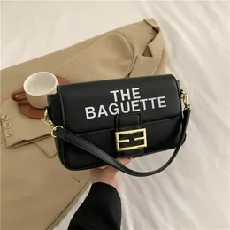 New Fashion Brand Letters Handbag Women Shoulder Small Square Bag Handbag Simple Texture Messenger Bag Designer Women's Bag