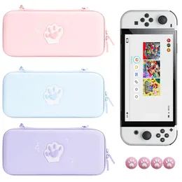 أكياس حقيبة حمل وردية اللون من أجل Nintendo Switch Case Cover Cover Bag for Switch OLED Travel Portable Pouch Game Accesso