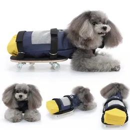 Cadeira de rodas ajustável para cães, equipamento para ajudar a proteger o peito e os membros do animal de estimação, resistente ao desgaste, scooter para cães, bolsa de arrasto para cães e gatos com deficiência