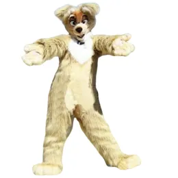 Długie futra Fox Dog Mascot Costume Wysoka jakość Fursuit Party Christmas Halloween przyjęcie urodzinowe Charakter Mascot College