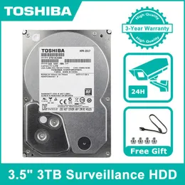 Drives TOSHIBA 3TB 3.5" Desktop PC Mechanical Hard Disk Surveillance HDD Monitoring DVR Internal Hard Disk Drive For Nas 7200rpm