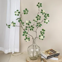 装飾的な花現代シミュレーション植物ミニマリストフェイクプラント素敵な人工ロータスリーフブランチDIY