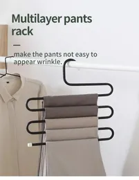 Space-saving five-layer clothes storage hanger wardrobe hook wardrobe non-slip by Sea