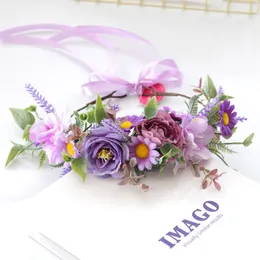 Flower wreath headwear, Sen series super fairy bride jewelry, simulation of overseas kikyo flower hair band, wreath, performance, temperament, headwear HH-0024-A