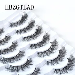 Ciglia finte 5710 paia Visone Clear Band Eye Lashes Incrociato Trasparente Fatto a mano Tomaia naturale 230530