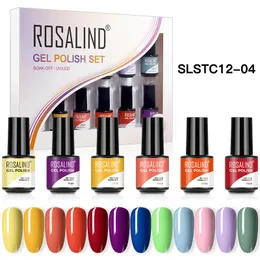 Vestidos rosalind 12pcs/conjunto gel de gel de gel de gel de gel para unhas para unhas híbridas híbridas semi -permanente de necessidade e prego de gel superior