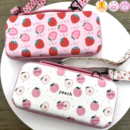 Bags 12cm*26cm*5cm Fruits Portable Shoulder Strap Lanyard Travel Storage Bag For Nintendo Switch Game Console Box Shell Cover Case