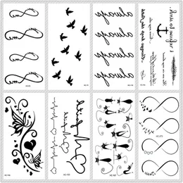 Tattoos MB Classic Black Tatoo Cat Bird Fake Tattoo Tatuajes Hand Tatouage Body Waterproof Temporary Tattoo Sticker Small Taty