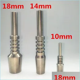 Zubehör Titannägel Tipps für Tabakglas Wasserpfeifen Banger 10 mm Mini Nail Dab Rigs Rauchpfeife Drop Lieferung Hausgarten Dh8Ws