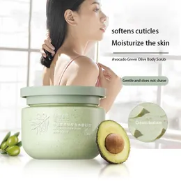 Behandlungen Avocado Green Olive Body Scrub Feuchtigkeitsorisierende Weiße Nähre Reparaturpeeling Tiefe Reinigung Hautpflege Peeling Körperpflege