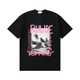 Rhude Men's T-shirts High Quality Summer Mens T Shirt Fashion Men Women Designer Tee Soft Causal Short Sleeve US Size S-2xl Black White Beige 291 84463