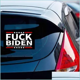 Banner Flags Trump 2024 Pvc Car Sticker American Presidential Campaign Stickers Biden Is Not My Presidents Waterproof Drop Delivery Dhw03