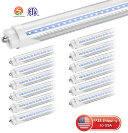 LED Tubes 8 feet led 8ft single pin t8 FA8 LEDS Lights 45W 4800Lm Fluorescent Tube Lamps 85-265V - Stock In US