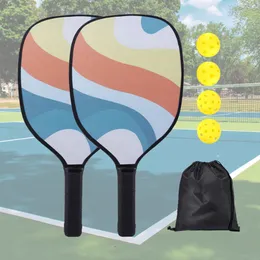 Rakiety tenisowe Pinkle Ball Paddle z 4 piłkami Lekkie Pickleball Portable Trwałość Antiskid Warstant na trening zawodów 230531