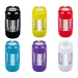 multi-função 4 em 1 LED Glow Jar Storage Container bag Lupa Stash com moedores tubo hermético carregamento usb acessórios para fumar erva