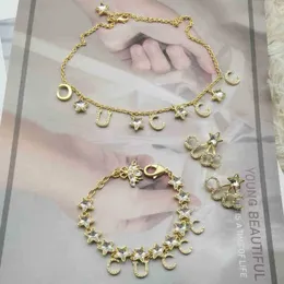 designer jewelry bracelet necklace ring / ancient family light tassel Rhinestone Earrings Bracelet women's set high quality