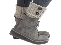 Socks Hosiery Women Winter Knitting Boot Cover Keep Warm Solid Color Toppers4408858