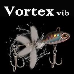 الطعوم السحر المعدني VIB Fishing Lure Vortex Spinning 7g 10g 14g الترتر الدوار للترتر الطازج ملعقة الاهتزاز الصلب