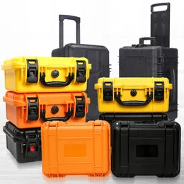 Gereedschapskisten Portable Plastic Safety Protection Box Instrument Case camera Equipment Waterproof Shockproof Tool Box W/sponge