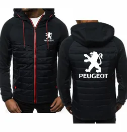 Hoodies Men Peugeot Car Print Casual Long Sleeve Hooded Sweatshirts Mens zipper Jacket Man Tops Clothing C11175474083