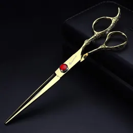 Tools APLANETS Professional Hairdressing Scissors 7 Inch Gold Cutting Shears Salon Barber Hairdressing Scissors Flat Cut